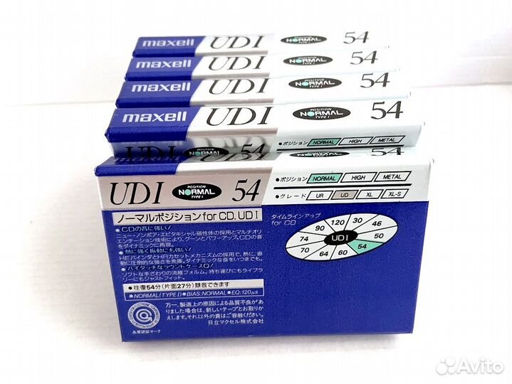 Аудиокассеты кассета Maxell UD I 54 - 1990 г
