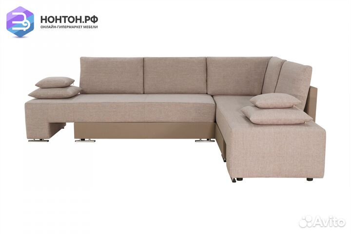 Диван угловой трансформер Премьер светло-бежевый