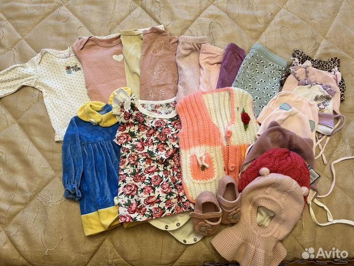 Вещи пакетом для девочки 68 74 80