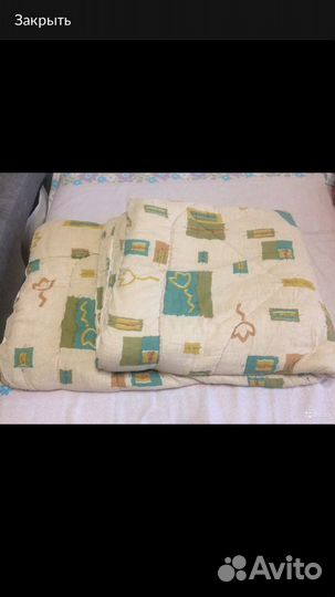 Одеяло зимнее цветное ватное с х/б верхом