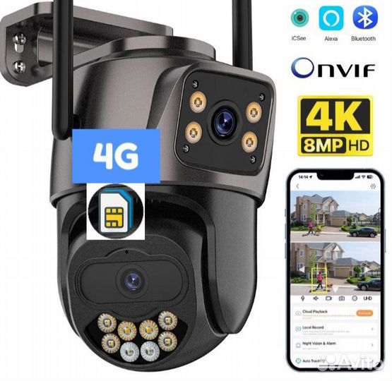 4G/wifi/LAN 4мп камера