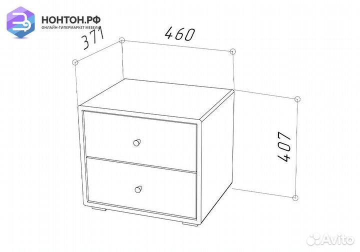 Тумба прикроватная Tango велюр розовый