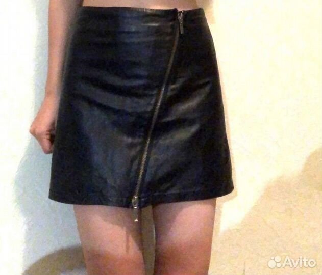 Юбка мини (нат. кожа) Max Mara оригинал