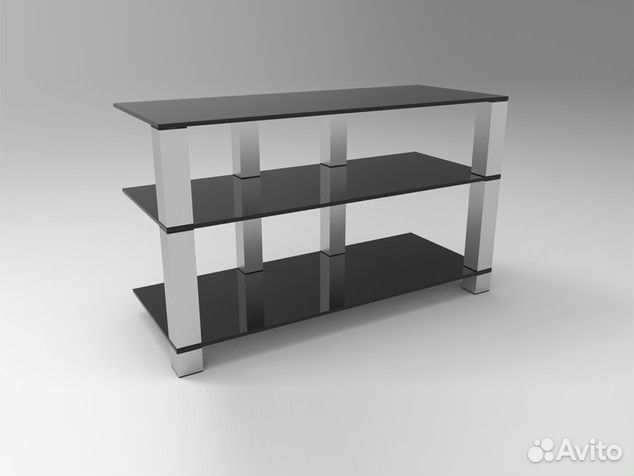 Тв тумбочка стеклянная для ЖК и LED ТК 100.3/4