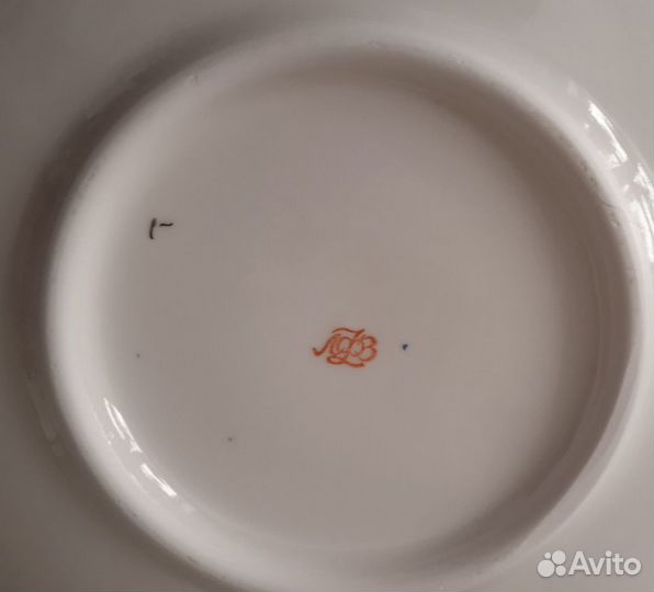 Чайный сервиз Бабочки, лфз, форма Тюльпан