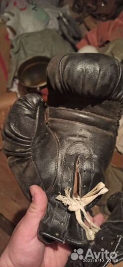 Боксерские перчатки детские СССР кожаные