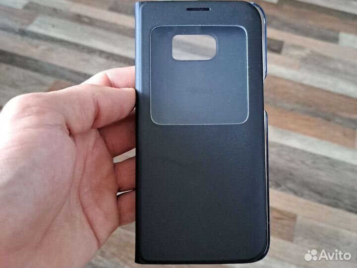 Фирменный чехол-книжка для Samsung Galaxy S7 Эдж