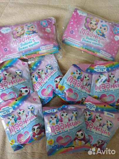 Маджики пингвинята, бабочки и божьи коровки