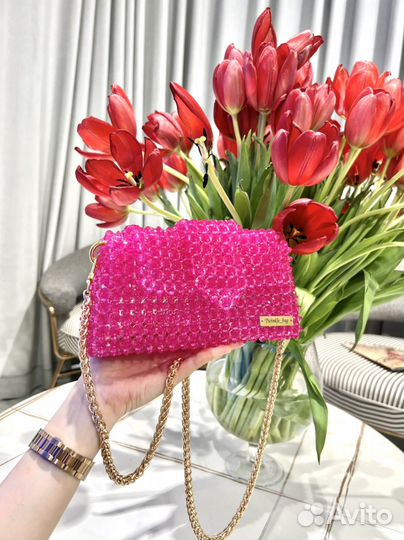 Сумка из акриловых бусин