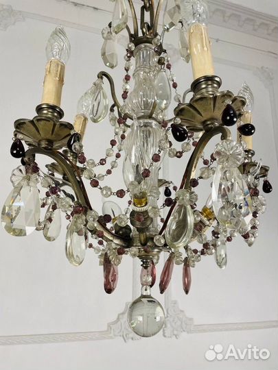Антикварная хрустальная люстра