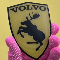 Герб лось для Volvo желтый эмблема наклейка Вольво