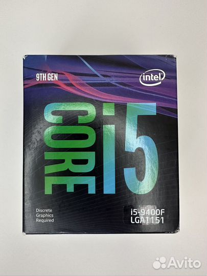 Новый Процессор Intel Core i5 9400f