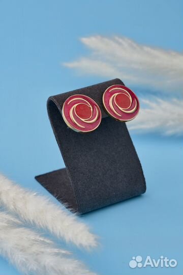 Винтажные клипсы эмаль. сша.К21.А