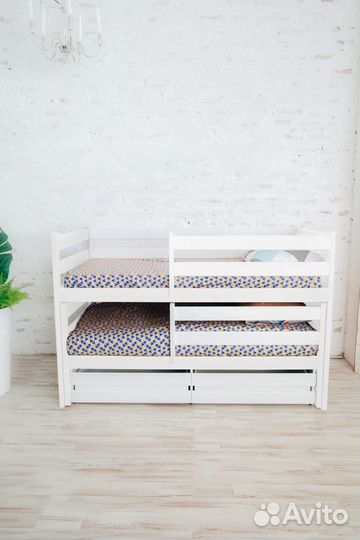 Кроватка для малыша с доп. местом матрешка эко из