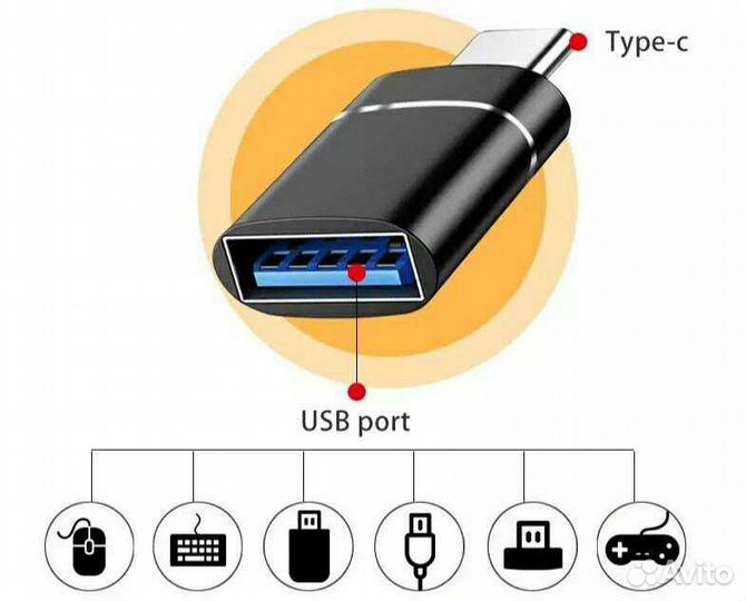 Новый OTG USB Type C Переходник