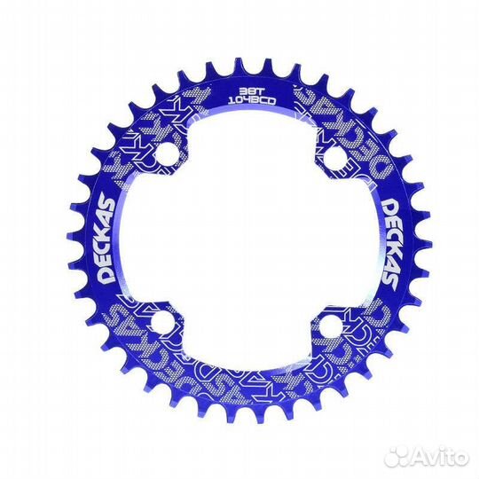 Звезда передняя 38T 104bcd синяя круглая