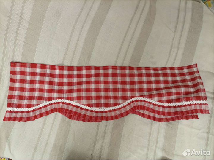 Комплект штор для кухни + скатерть