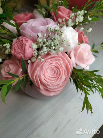 Букет из мыльных роз