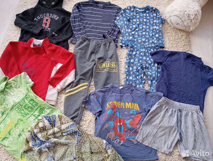Детские вещи 2 больших пакета на мальчика 110-116