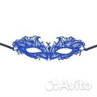 Синяя кружевная маска