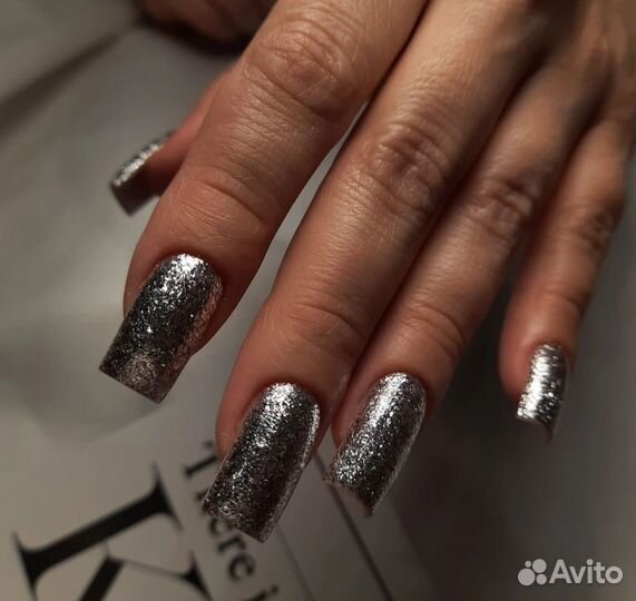 Гель лак жидкое серебро