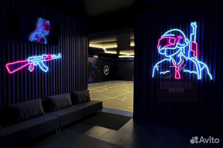Производство неоновых вывесок с креплениями