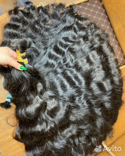 Волосы натуральные кудри 75 см