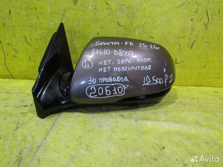 Зеркало левое Hyundai Santa Fe 13-16г 20610