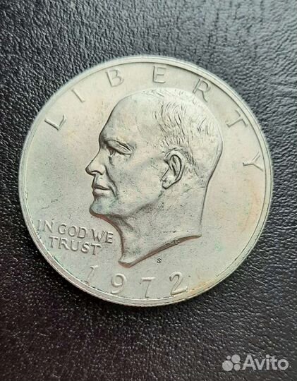 1 доллар США 1972 года S серебро