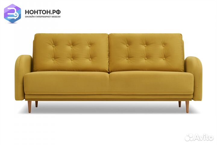 Диван книжка Париж горчичный