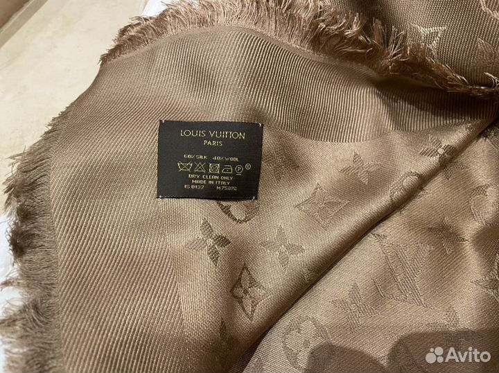 Шаль Louis Vuitton Monogram light brown capuccino