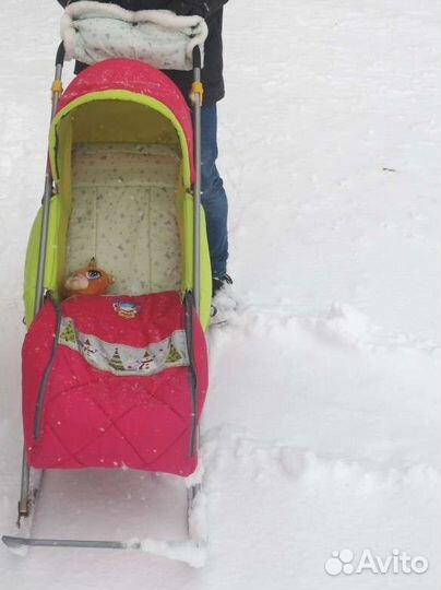 Детские санки коляска бу