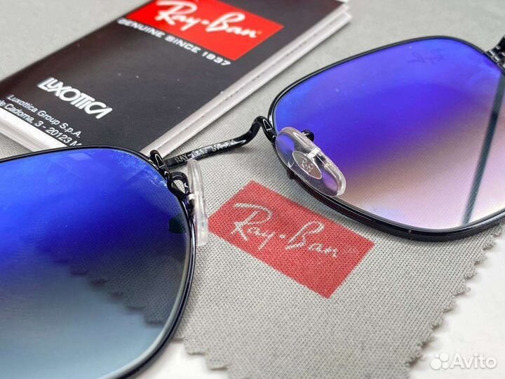 Очки Ray Ban Hexagonal 3548 VIP Голубой Градиент