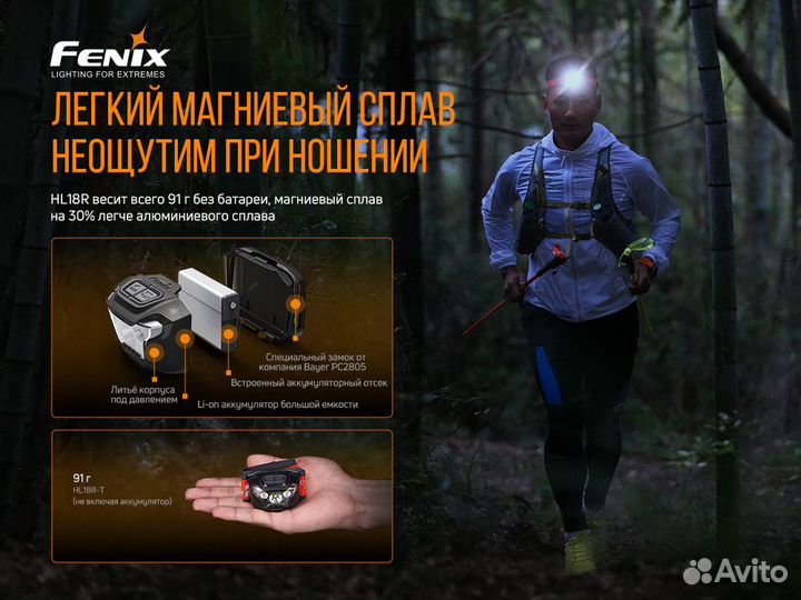 Фонарь налобный Fenix HL18RT