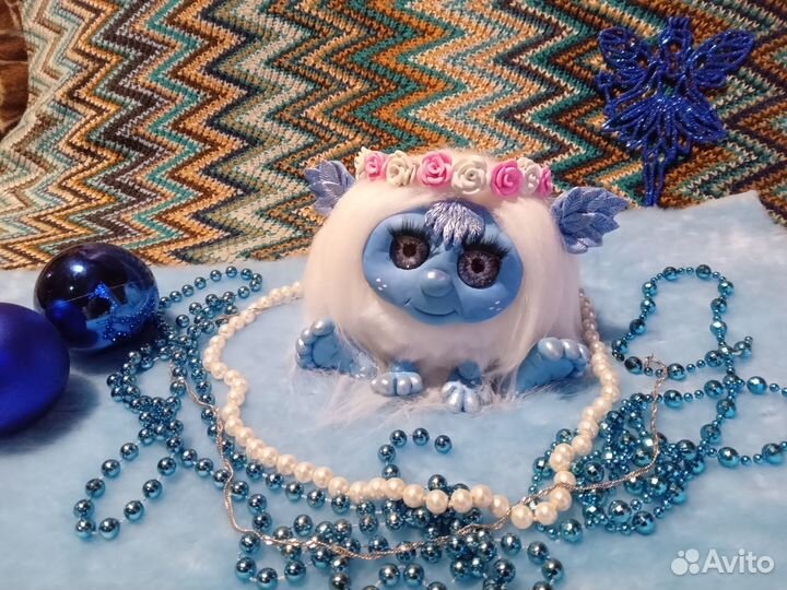 Хранительница Блу Игрушка в смешанной технике