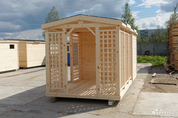 Беседка + хозблок