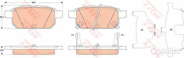 Колодки тормозные дисковые TRW GDB3529