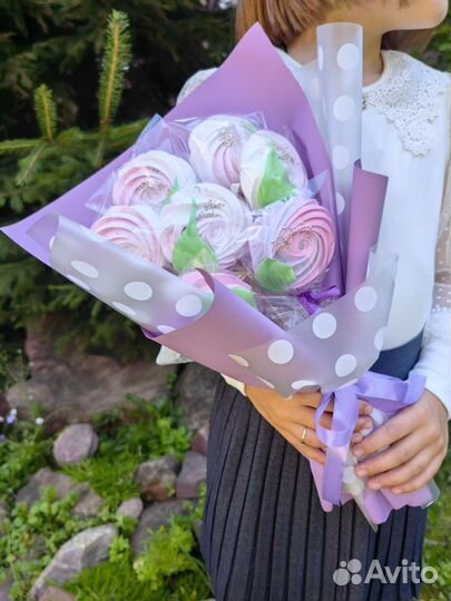 Букет из безе на 1 сентября