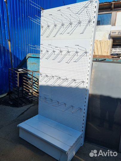 Стеллаж торговый пристенный перфорация 100см