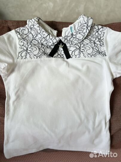 Блузка школьная с коротким рукавом 146