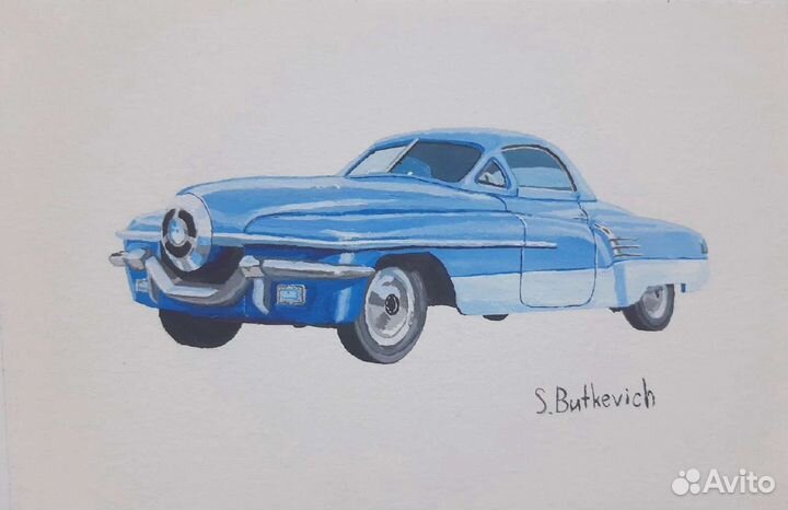 Рисунок авто темперой