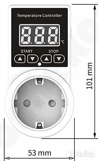 Терморегулятор (термостат) для обогревателя цифров