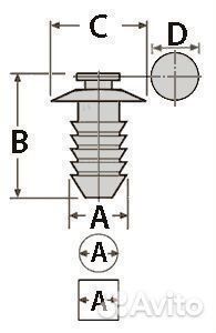 Крепёж автомобильный, пистон, клипса Renault