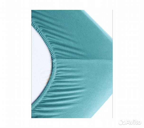 Простынь GoodNight Трикотаж 160х200х20 Зеленый на