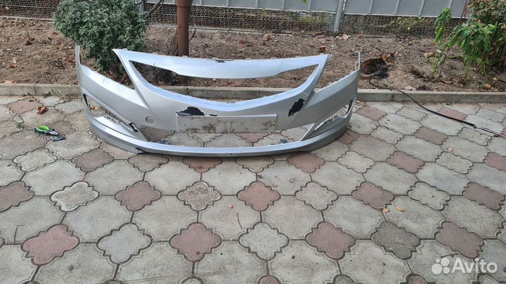 Бампер передний hyundai solaris