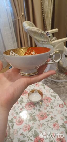 Кофейные чашки гдр костяной фарфор