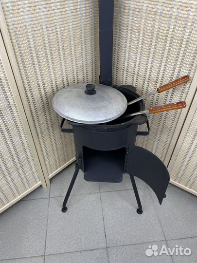 Печь для казана + казан 6 литров