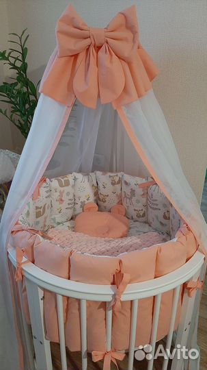 Бортики и балдахин в кроватку