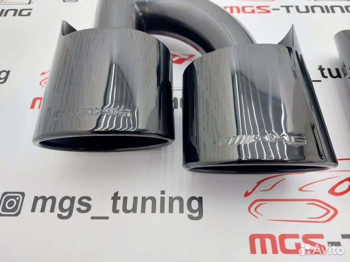 Насадки на выхлоп черные E63 AMG Мерседес W211