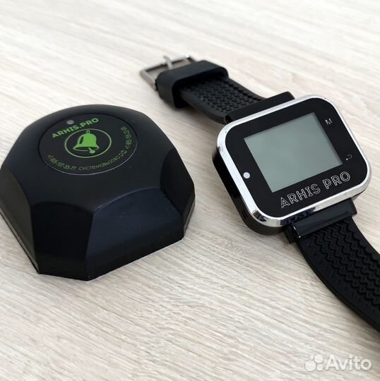 Кнопка вызова официанта модель Бургер с часами